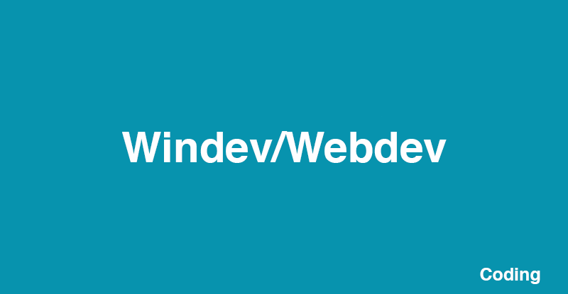 Windev/Webdev
